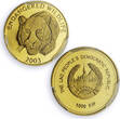 Laos 1000 kip Tiger Wildlife Conservation Animals Fauna PR69 PCGS gold coin 2003 PP