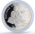 Afghanistan 500 afghanis United Nations UN Doves Birds proof silver coin 1995 PP