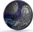 Ghana 5 cedis Da Vinci Meteorite Moon Planets Space MS 70 NGC silver coin 2019 Antique-Finish