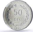 Indonesia 50 sen Riau Coinage Sukarno KM-9 MS 65 NGC aluminum coin 1962 unz