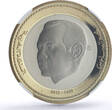 Morocco 100 dirhams Rabat Chellah Door UNESCO PF 69 NGC bimetal coin 2012 PP