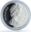 Bermuda 1 dollar Wedding KM-28a Charles Diana Flowers proof silver coin 1981 PP