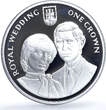 Gibraltar 1 crown Wedding KM-14a Charles Diana proof silver coin 1981 PP