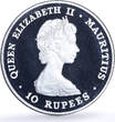 Mauritius 10 rupees Wedding KM-46a Charles Diana proof silver coin 1981 PP