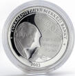Turkmenistan 500 manat Ruhnama Niyazov 63rd Birthday Flag silver proof coin 2003 PP