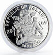 Malawi 50 kwacha Happy New Year and Merry Christmas crystal gilded silver 2009 PP