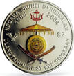 Brunei Darussalam  Brunei 2 dollars Independence Sultan Bolkiah Politics PF68 NGC CuNi coin 2004 PP