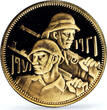 Iraq 5 dinars Iraqi Army 50th Anniversary KM-134 PR69 PCGS gold coin 1971 PP