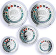 500 somoni Tajikistan set of 5 coins 20 Years Shanghai Organisation Pact silver coins 2021 PP
