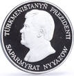 Turkmenistan 500 manat Red Book Wildlife Gecko Lizard Fauna silver coin 1996 PP
