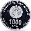 Uzbekistan 1000 som 2200 Years Tashkent City Mother Monument silver coin 2009 PP