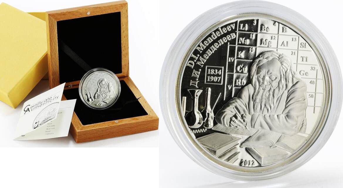 Cook Islands Cook Island 5 Dollars Dmitri Mendeleev N Hemistry Physics Proof Silver Coin 12 Pp Ma Shops