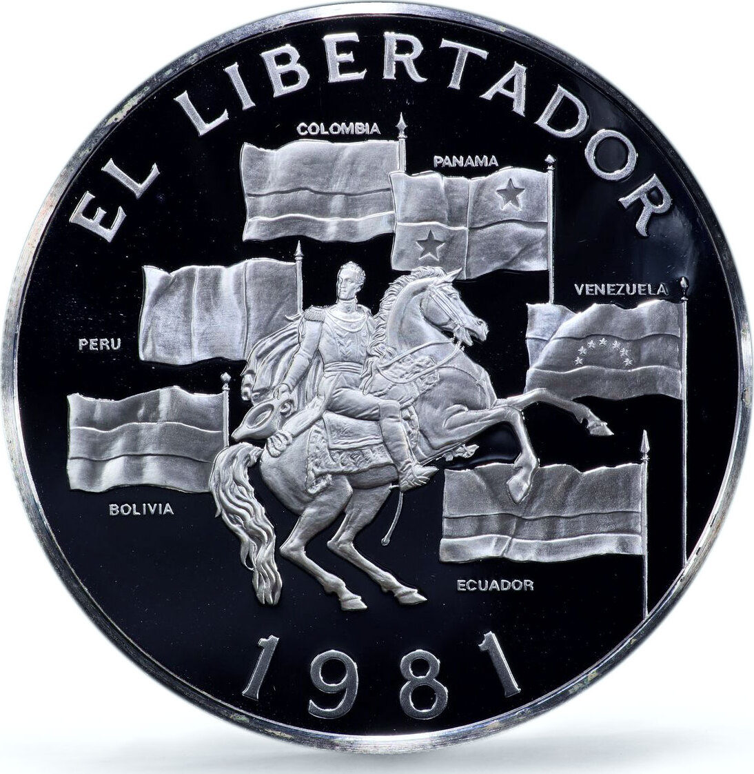 Panama 20 balboas Simon Bolivar Libertador Politics PR70 PCGS silver coin  1981 PP | MA-Shops