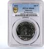 Saharawi Republic 100 pesetas Saharawi 100 pesetas Prehistoric Animals Brontosaurus MS68 PCGS nickel coin 1993 -