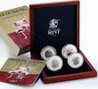 Cambodia 3000 riels Cambodia set of 4 coins Lunar Calendar Year of the Pig colored silver coin 2007 -
