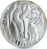 Guatemala 1 quetzal Guatemala 1 quetzal Ibero American Man Horse Animals Fauna silver coin 2000 -
