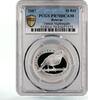 Belarus 10 rubles Belarus 10 rubles Conservation Thrush Nightingale Bird PR70 PCGS Ag coin 2007 -