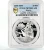Belarus 20 rubles Belarus 20 rubles Dar Pomorza Ship Clipper PR70 PCGS hologram silver coin 2009 -