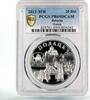 Belarus 20 rubles Belarus 20 rubles Hanseatic League Polotsk City Ship PR69 PCGS silver coin 2011 -