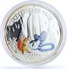 Cook Islands 5 dollars Cook Islands 5 dollars Soviet Cartoons Rikki Tikki Tavi Cobra Snake Ag coin 2013 -