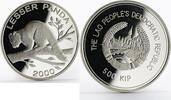 Laos 500 kip Laos 500 kip Lesser Panda proof silver coin 2000
