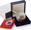 Singapore 22 cents Year of the Dragon Postage Stamp colored proof Ag coin 2000 PP