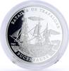 Cote d'Ivoire 1000 francs Ivory Coast 1000 francs Trafalgar Battle Bucentaure Ship proof silver coin 2007 -
