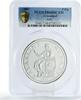 Denmark 5 piaster Denmark Greenland 5 piaster Conservation Polar Bear PR68 PCGS silver coin 1987 -