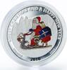 Liberia 2 dollars Liberia 2 dollars Merry Christmas Happy New Year Santa Claus silver coin 2010 -