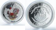 Liberia 2 dollars Liberia 2 dollars Merry Christmas and Happy New Year Horse silver coin 2010 -