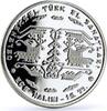 Turkey 20 lira urkey 20 lira Traditions Folk Crafts Aegean Carpet Art proof silver coin 2005 -