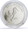 Bermuda 2 dollars Bermuda 2 dollars Marine Life Long Snouted Seahorse Fauna KM-87 silver coin 1994 -