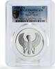 Egypt 5 pounds Egypt 5 pounds Ancient Treasures Sacred Falcon Bird PR69 PCGS silver coin 1999 -