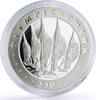 Virgin Islands (British) 10 dollars British Virgin Islands 10 dollars Beijing Olympic Games Yachting Ships Ag coin 2008 -
