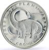 Gibraltar 1 crown Gibraltar 1 crown Preserve Planet Earth Cetiosaurus Dinosaur silver coin 1993 -