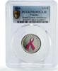 Panama 1/4 balboa Panama 1/4 balboa Breast Cancer Awareness Health PR69 PCGS CuNi coin 2008 -