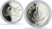 Vanuatu 50 vatu Vanuatu 50 vatu Conservation Wildlife Pigeon Bird Fauna proof silver coin 1992 -