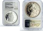 UAE 10 riyals Sharjah Emirate 10 riyals Simon Bolivar Politics KM-5 PF68 NGC silver coin 1971 -