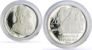 Slovakia 200 korun Slovakia 200 korun Inventor Wolfgang Kempelen and Chess Machine silver coin 2004 -