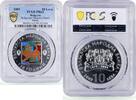 Bulgaria 10 leva Bulgaria 10 leva Central Bank 130th Anniversary Matte PR63 PCGS silver coin 2009 -