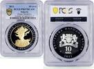 Bulgaria 10 leva Bulgaria 10 leva Singer Ghena Dimitrova Music Gilt PR67 PCGS silver coin 2011 -