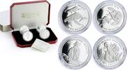 South Georgia and the South Sandwich Islands 2 pounds Sandwich Islands 2 pounds x 4 Set Albatross Penguin Seal Whale silver coins 2006 -