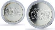 Slovakia 200 korun Slovakia 200 korun Writer Josef Ciger Hronsky Literature proof silver coin 1996 -