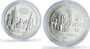 Slovakia 200 korun Slovakia 200 korun UNESCO UN Heritage Banska Stiavnica Cities silver coin 1997 -