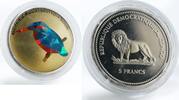 Congo 5 francs Congo 5 francs Kingfisher Bird colored copper-nickel coin 2004 -