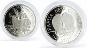 Papua New Guinea 1 kina Papua New Guinea 1 kina Santisima Trinidad Ship proof silver coin 2017 -