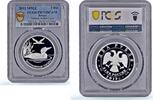 Russian Federation 2 roubles Russia 2 roubles Conservation Red Book Loon Duck Bird PR70 PCGS silver coin 2012 -