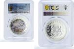 Somalia 100 shillings Somalia 100 shillings African Wildlife Elephant Fauna Colored MS68 PCGS silver coin 2007 -
