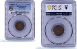 Honduras 1 peso Honduras 1 peso Provisional Coinage Tree KM-24 AU58 PCGS copper coin 1862 -