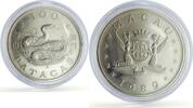 China 100 patacas China Macau 100 patacas Lunar Calendar Year of the Snake silver coin 1989 -